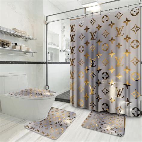 lv shower curtain set.